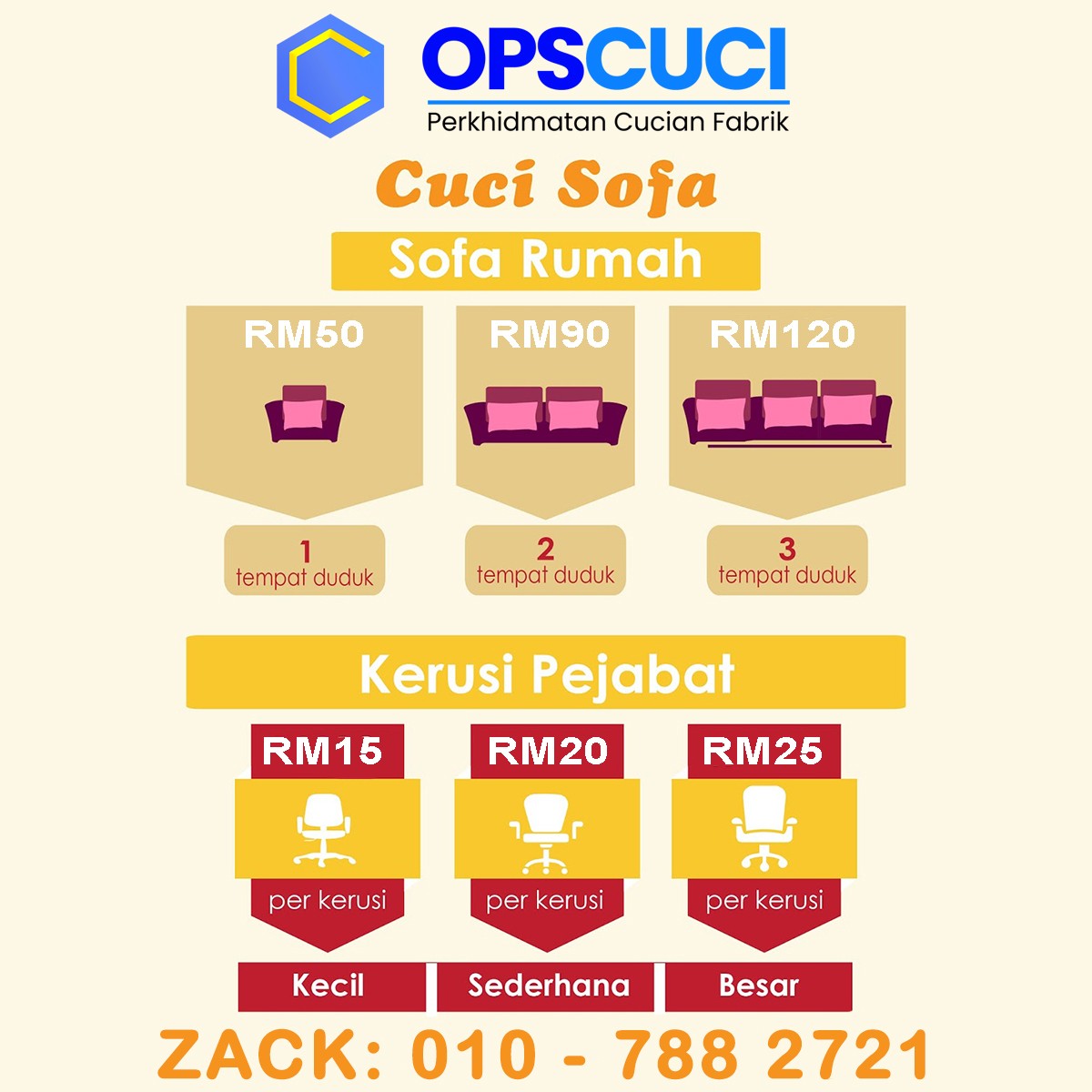 Pakej Cuci Sofa